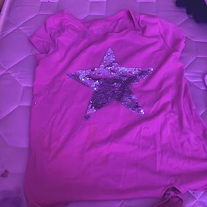 Selling cute shimmer star shirt for little girls size LX